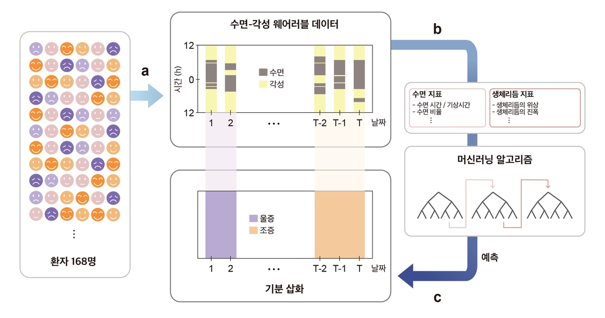 수면-각성 데이터를 이용한 기분 삽화 예측 ⓒIBS 제공