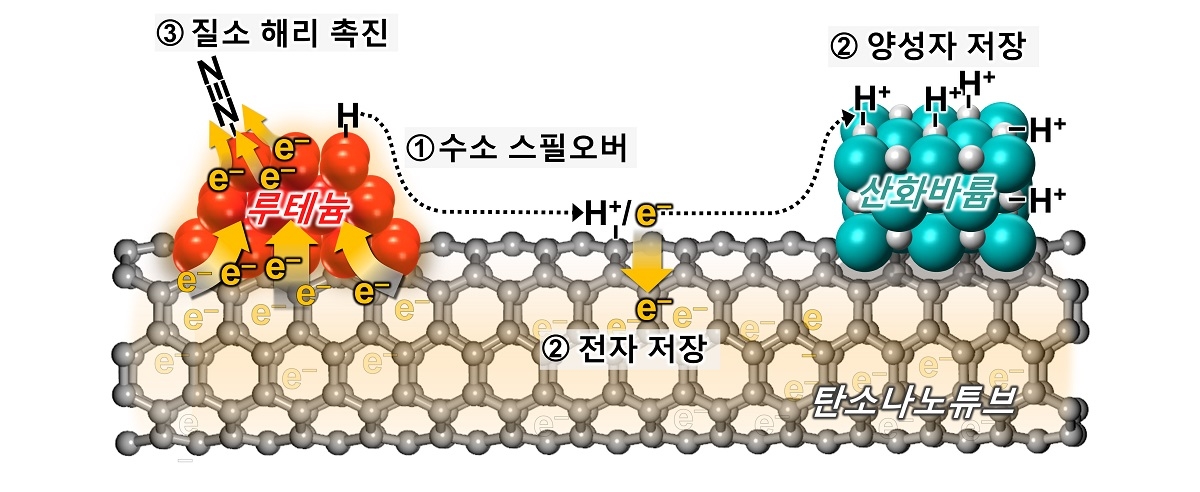 촉매 활성 증진 원리 모식도 ⓒKAIST 제공